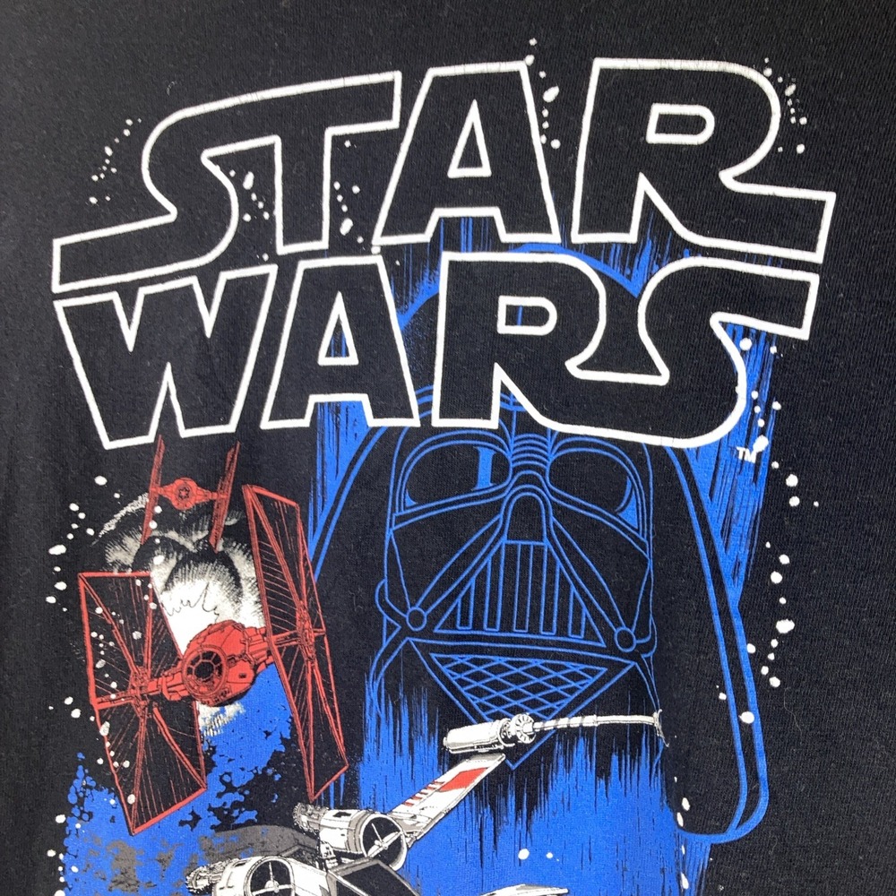 Star Wars Black T-shirt Kids XL 100% Cotton - Picture 2 of 9